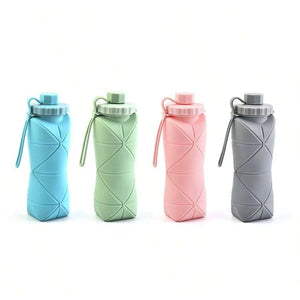 600ml Collapsible Silicone Water Bottle – Foldable, Leakproof & Portable Travel Cup for Outdoor, Gym & Daily Use