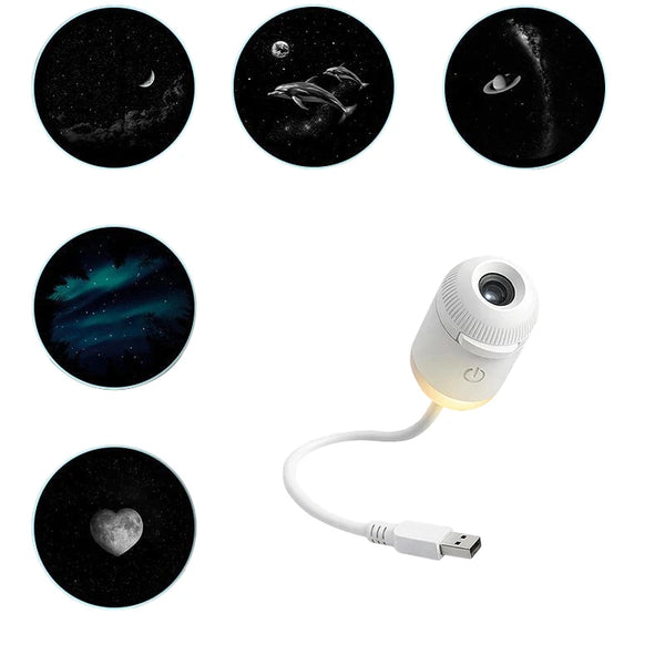 Mini Galaxy Star Projector – LED Night Light for Bedroom & Ambient Decor