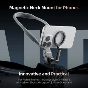 Magnetic Neck Phone Mount – Hands-Free POV Holder for iPhone & Android
