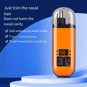 Portable Rechargeable Nose & Ear Hair Trimmer for Men – Compact USB Grooming Tool