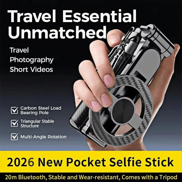 4-in-1 Magnetic Selfie Stick Tripod with Bluetooth Remote