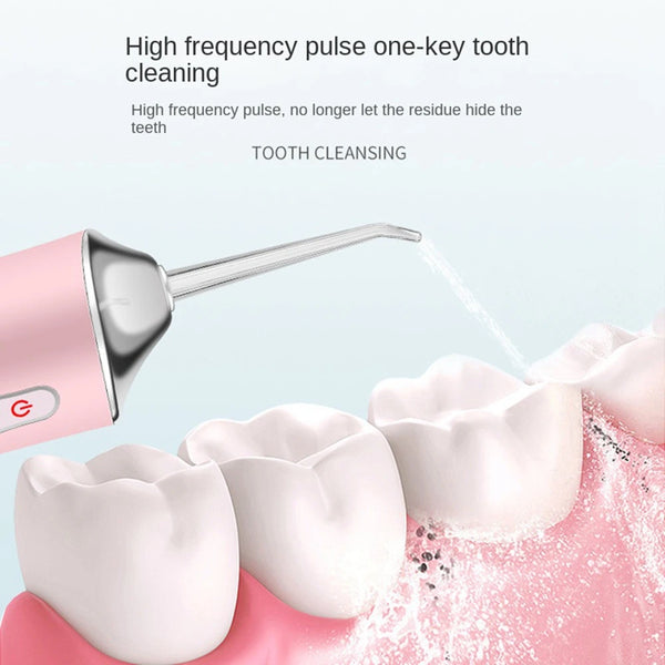 Portable Water Flosser USB Rechargeable – Dental Oral Irrigator for Deep Teeth Cleaning, 4 Tips, 220ml Tank