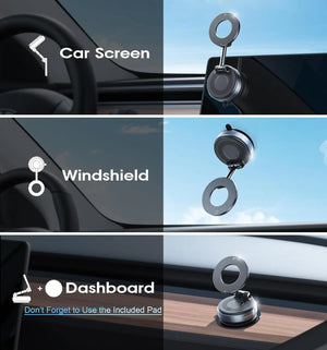 360° Magnetic Phone Holder Stand – Foldable Suction Mount