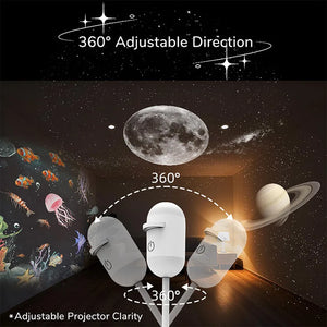 Mini Galaxy Star Projector – LED Night Light for Bedroom & Ambient Decor