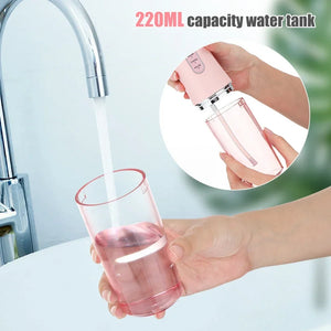 Portable Water Flosser USB Rechargeable – Dental Oral Irrigator for Deep Teeth Cleaning, 4 Tips, 220ml Tank