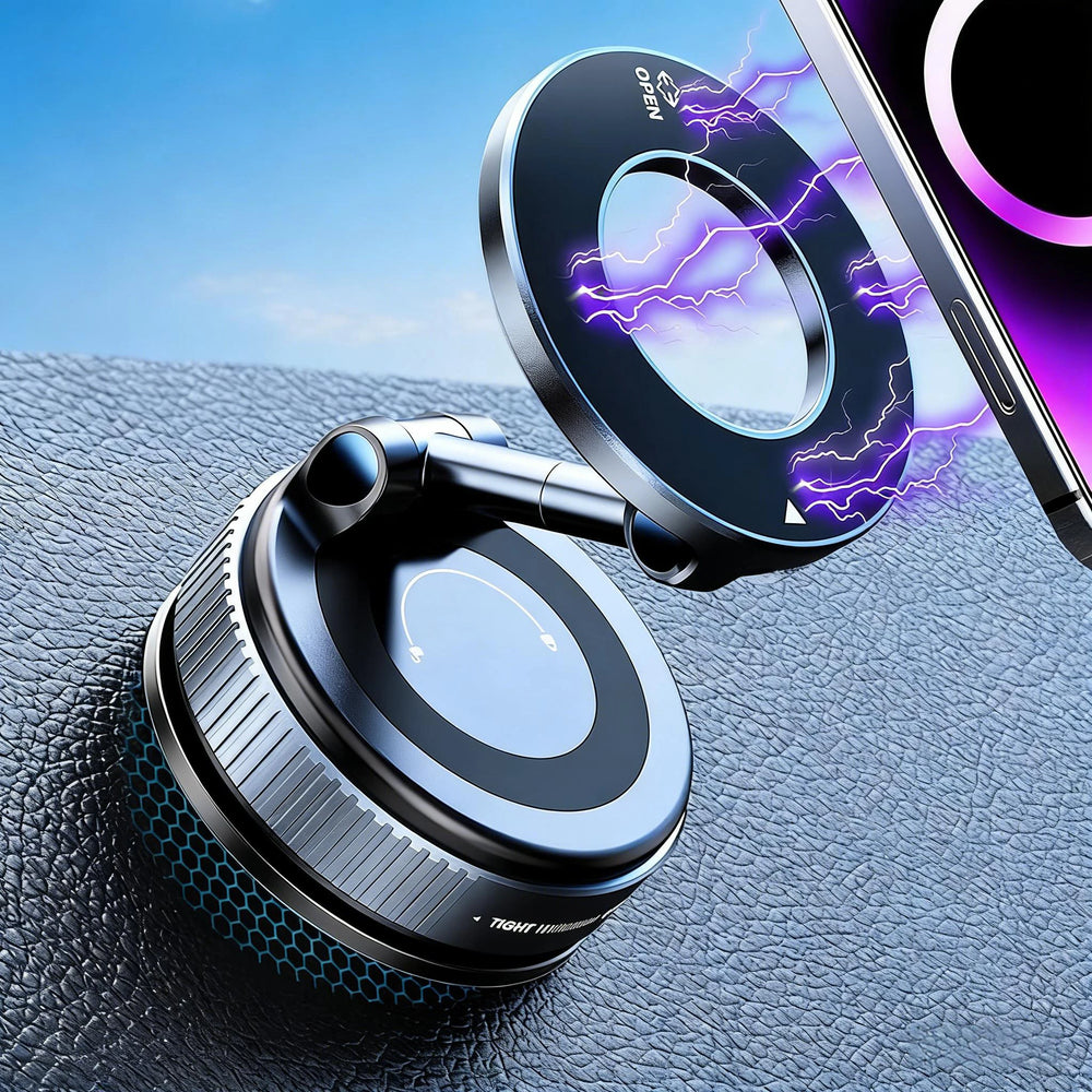 360° Magnetic Phone Holder Stand – Foldable Suction Mount
