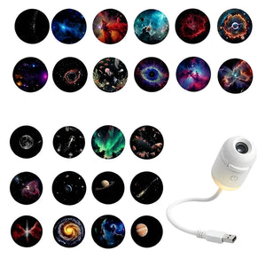 Mini Galaxy Star Projector – LED Night Light for Bedroom & Ambient Decor