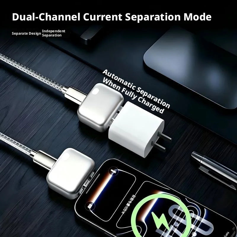 Smart Type-C Charging Protector – Auto Power Off Fast Charge Adapter