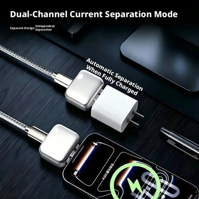 Smart Type-C Charging Protector – Auto Power Off Fast Charge Adapter