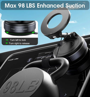 360° Magnetic Phone Holder Stand – Foldable Suction Mount