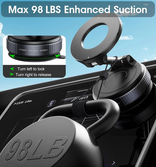 360° Magnetic Phone Holder Stand – Foldable Suction Mount