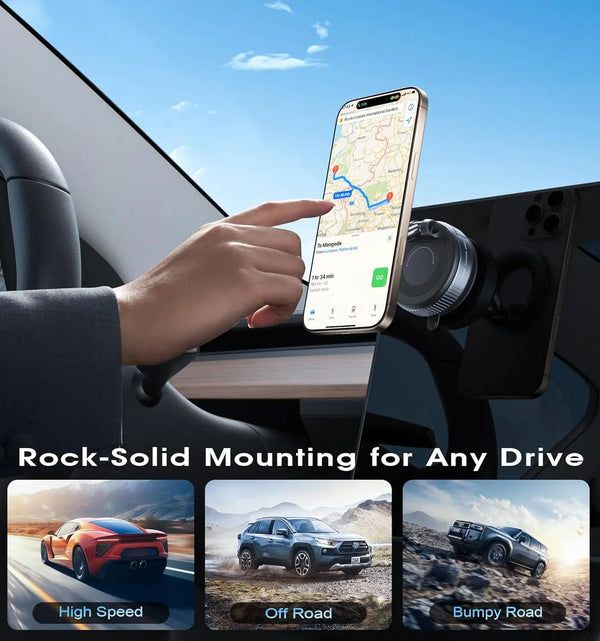 360° Magnetic Phone Holder Stand – Foldable Suction Mount