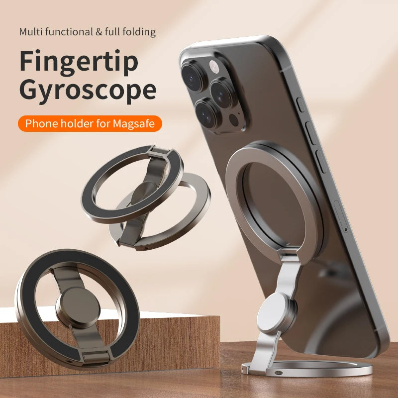 MagSafe Magnetic Phone Stand & Finger Grip – Foldable 360° Holder