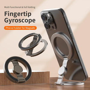 MagSafe Magnetic Phone Stand & Finger Grip – Foldable 360° Holder