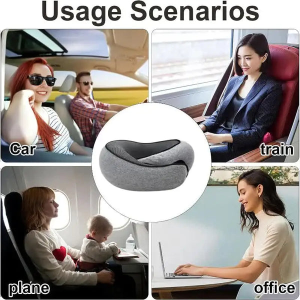 U-Shaped Travel Neck Pillow for Better Sleep & Neck Support